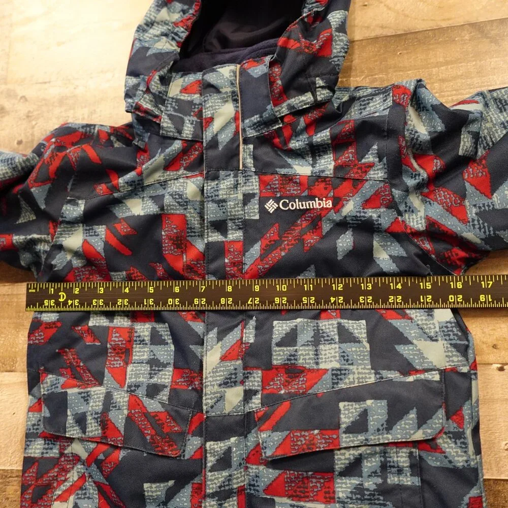 Columbia Bugaboo III Interchange Jacket Boys XXS (4-5) Red Blue‎ Omni-Tech